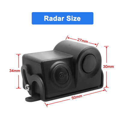SMARTOUR 2-in-1 Backup Camera & Parking Radar — License Plate Mount, 170°, 0.3–2m Sensor, No Drilling