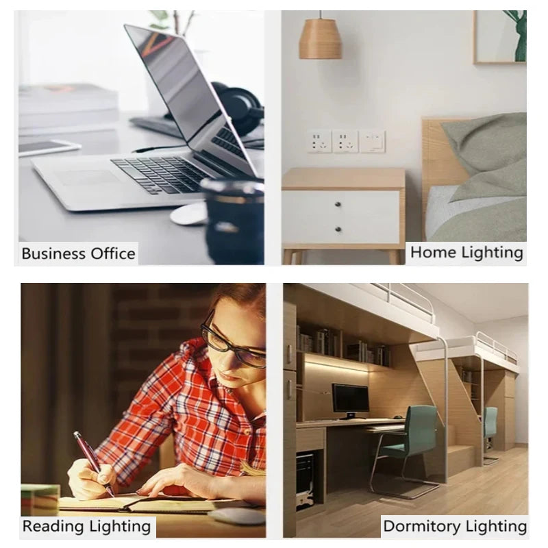 Clip-On LED Desk Lamp — Dimmable Reading Light for Bedroom, Dorm & Study