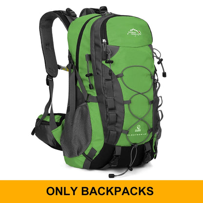 45L Foldable Hiking Backpack — Nylon, Adjustable Straps, Optional Rain Cover, 6 Colors