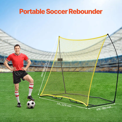 7x7 ft Soccer Rebounder Net — Portable Practice Wall for Passing, Volleys & Ball Control