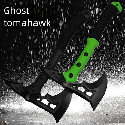 Double-Bit Emergency Hatchet — Titanium Alloy Steel, Insulated Handle, 32cm, 830g, Car & Camp Ready