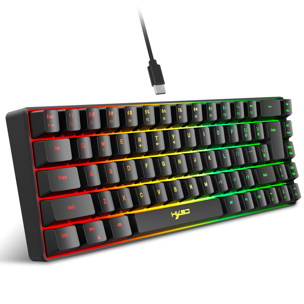 68-Key RGB Gaming Keyboard — Wired, Portable, Windows Compatible