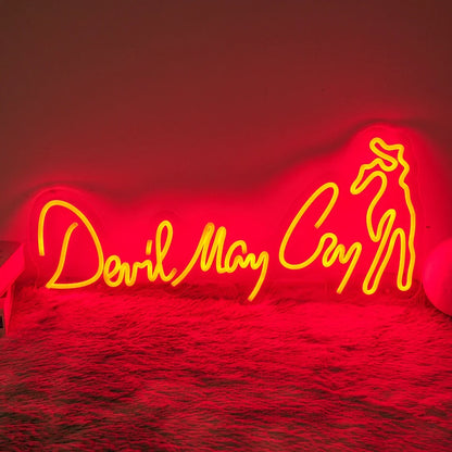 Demon Hunter LED Neon Sign — 20 Inch, Acrylic, Game Room & Bedroom Wall Decor, Gamer Gift