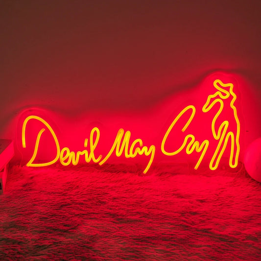 Demon Hunter LED Neon Sign — 20 Inch, Acrylic, Game Room & Bedroom Wall Decor, Gamer Gift