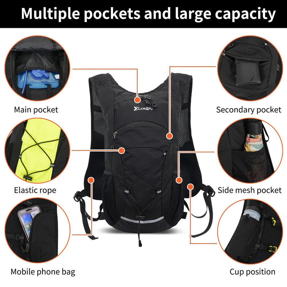 18L Waterproof Hiking Backpack — Hydration Bladder Compatible, Expandable, Nylon, 3 Colors