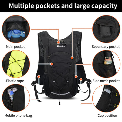 18L Waterproof Hiking Backpack — Hydration Bladder Compatible, Expandable, Nylon, 3 Colors