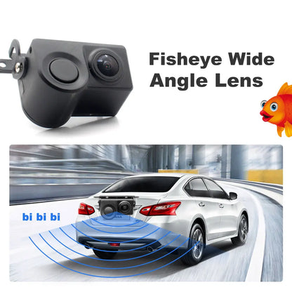 SMARTOUR 2-in-1 Backup Camera & Parking Radar — License Plate Mount, 170°, 0.3–2m Sensor, No Drilling