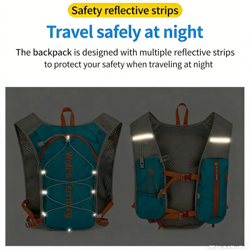 Running Hydration Vest Backpack — Ultralight Nylon, Reflective, Trail & Marathon, 4 Colors