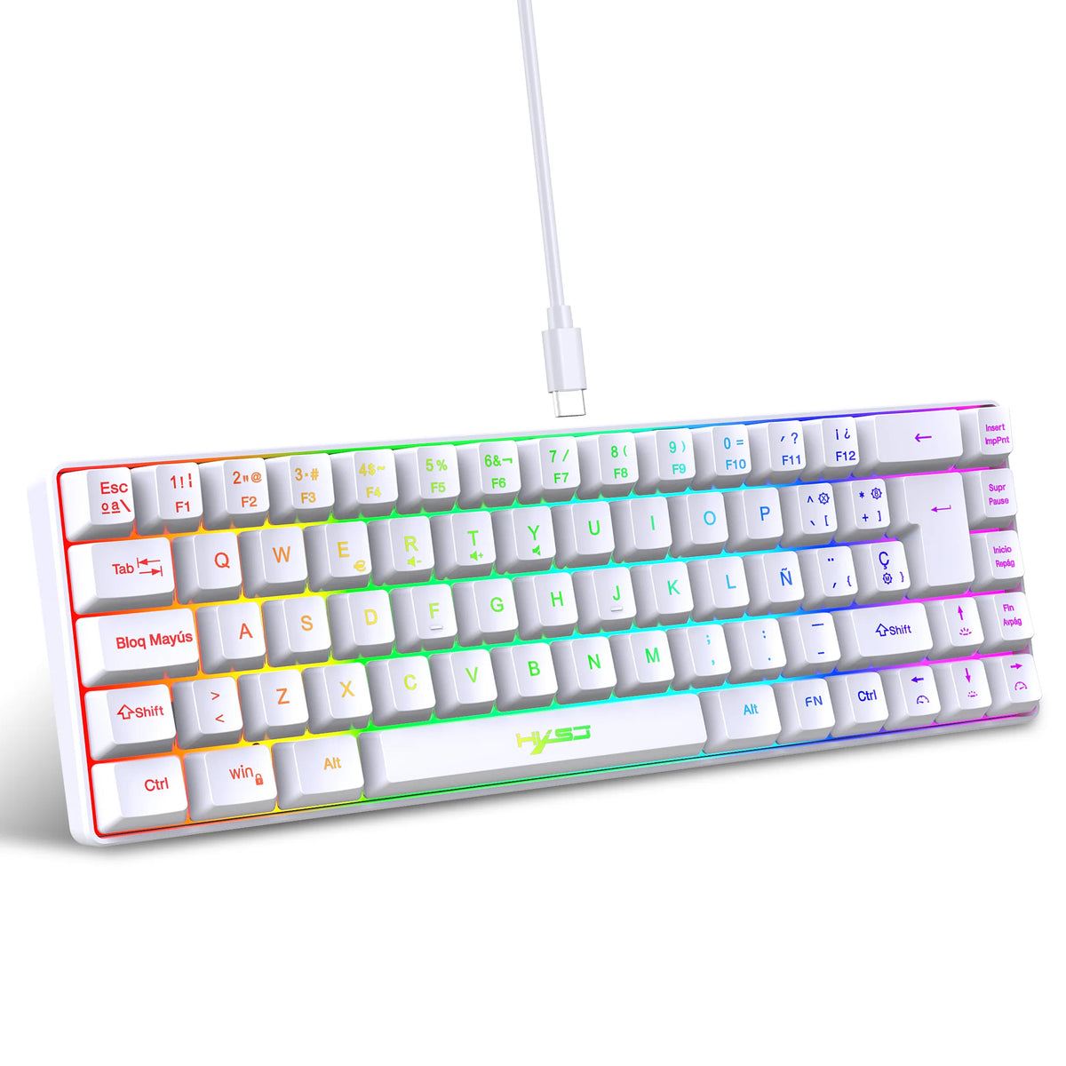 68-Key RGB Gaming Keyboard — Wired, Portable, Windows Compatible