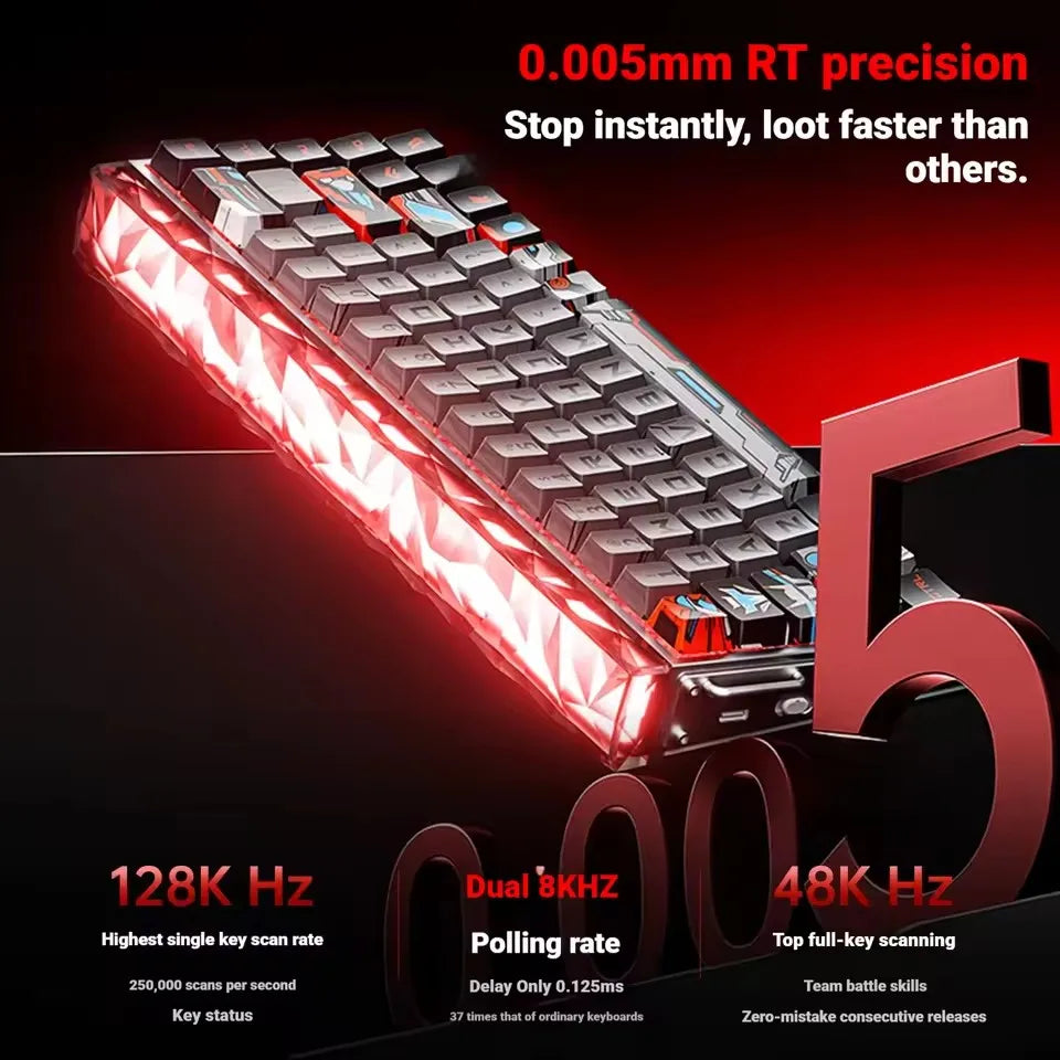 AULA HERO68 Air Wireless Magnetic Gaming Keyboard — 3-Mode, Hot-Swap, 8KHz, 0.005mm Rapid Trigger