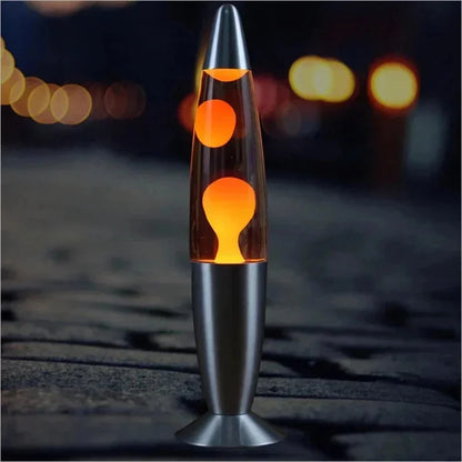 Volcano Lava Lamp with Metal Base — Liquid Mood Light, 10 Colors, Bedroom Desk & Party Decor, EU/US Plug