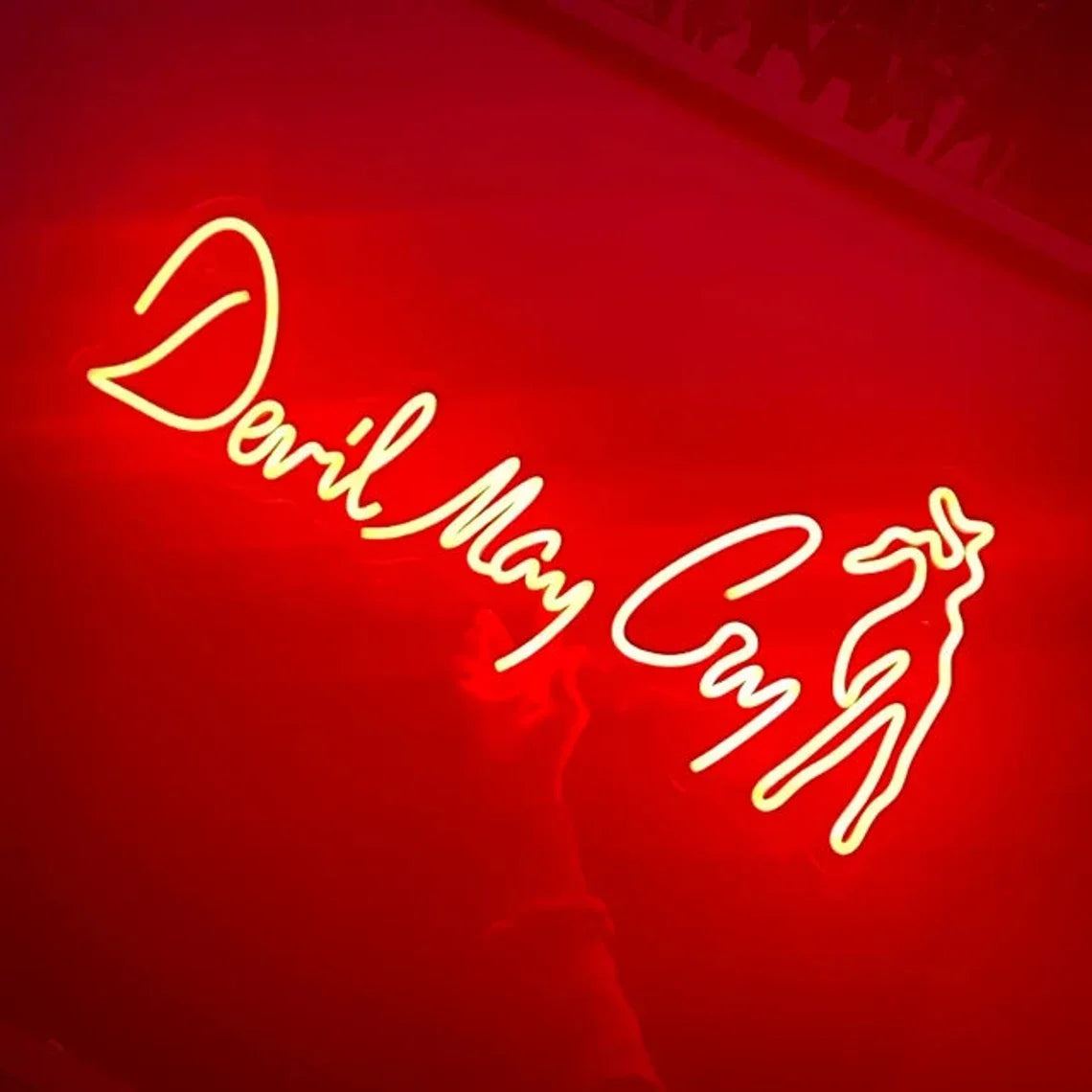 Demon Hunter LED Neon Sign — 20 Inch, Acrylic, Game Room & Bedroom Wall Decor, Gamer Gift