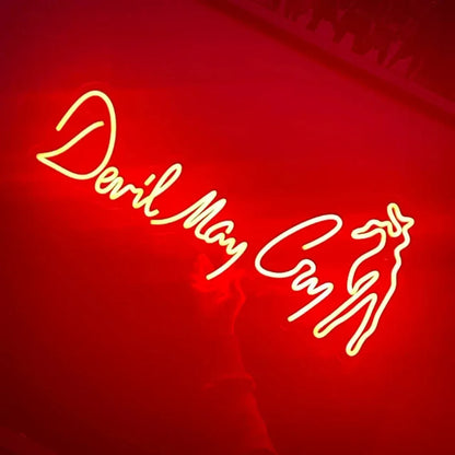 Demon Hunter LED Neon Sign — 20 Inch, Acrylic, Game Room & Bedroom Wall Decor, Gamer Gift