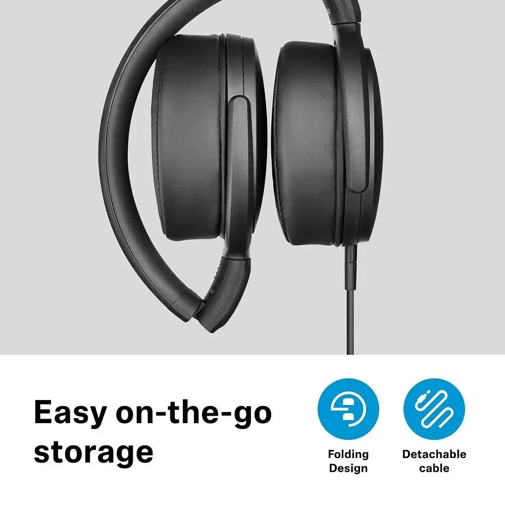 Sennheiser HD400S Over-Ear Wired Headphones — Balanced Sound, Noise Isolation, Built-in Mic