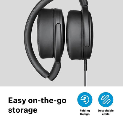 Sennheiser HD400S Over-Ear Wired Headphones — Balanced Sound, Noise Isolation, Built-in Mic