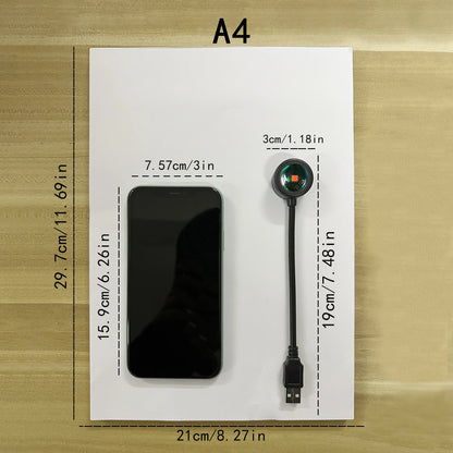 Sunset Projection Lamp — USB, Multi-Angle Rotatable, LED Atmosphere Light for Bedroom & Living Room